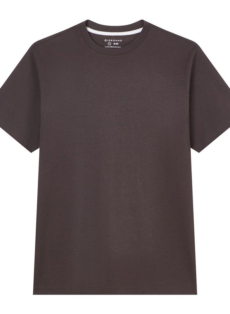 GIORDANO Men’s Slim Fit Cotton Crew Neck Tee - Image 3